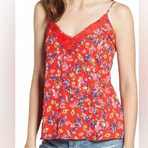Socialite Lace Trim Floral Camisole